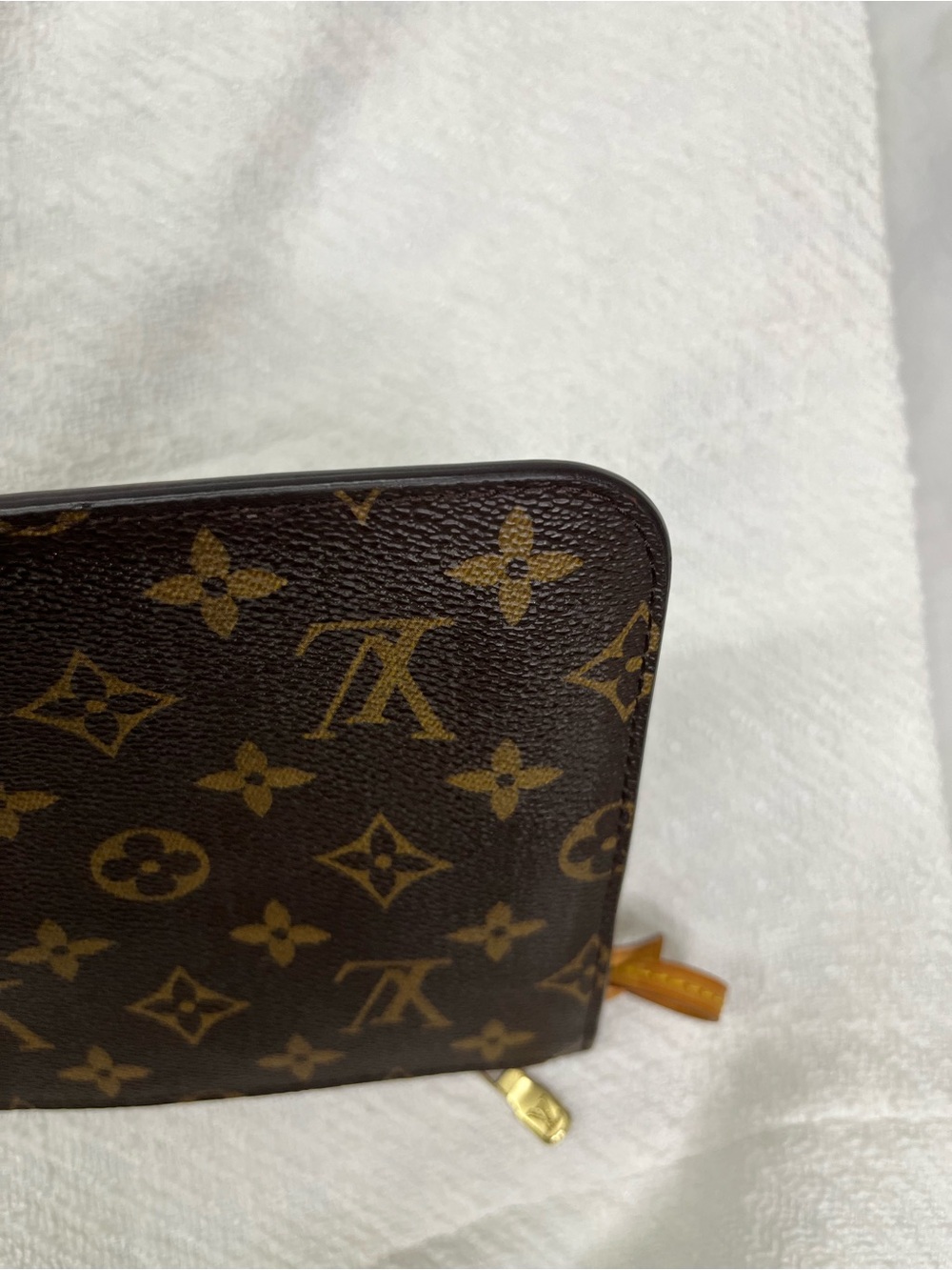 Louis Vuitton Neverfull Pochette Monogram Wristlet Pouch Cerise Interior Red - Picture 6 of 13